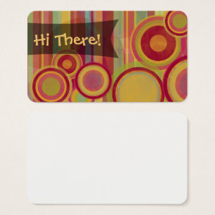 Cartes De Visite Notes heureuses amicales avec les cercles