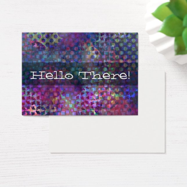 Cartes De Visite Notes minuscules d'art numérique abstrait (Bureau)