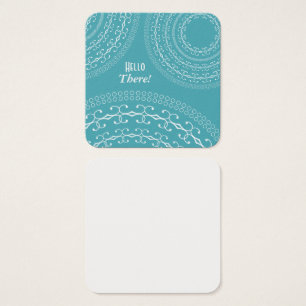 Cartes De Visite Notes personnelles Turquoise & White Surprise