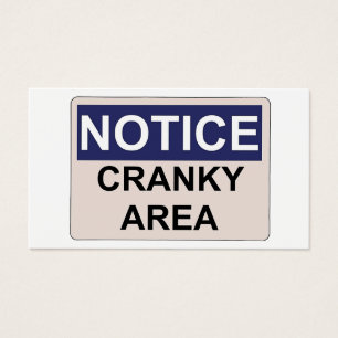 Cartes De Visite Notice Cranky Area Humor