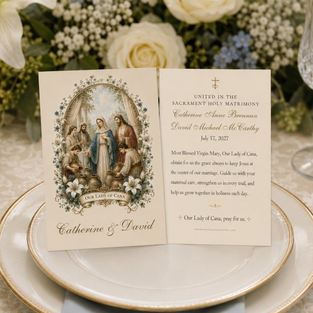 Cartes De Visite Notre-Dame de Cana Mariage Fiançailles (Créateur téléchargé)