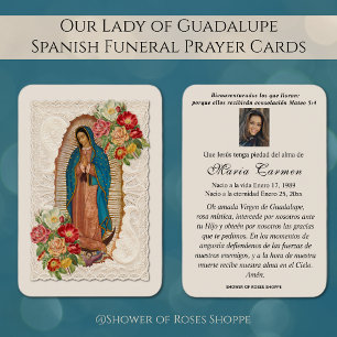 Cartes De Visite Notre-Dame de Guadalupe Espagne funérailles prière