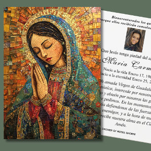 Cartes De Visite Notre-Dame de Guadalupe Espagne funérailles prière