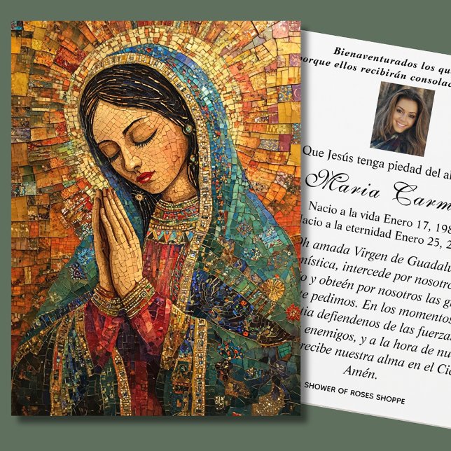 Cartes De Visite Notre-Dame de Guadalupe Espagne funérailles prière (Créateur téléchargé)