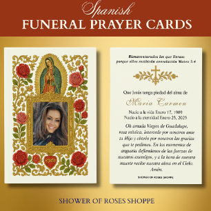 Cartes De Visite Notre-Dame de Guadalupe Espagne funérailles prière