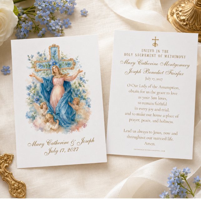 Cartes De Visite Notre-Dame de l'Assomption Prière de Mariage Catho (Créateur téléchargé)