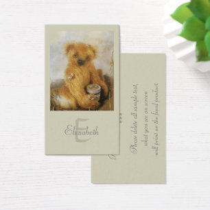 Cartes De Visite Nounours mignon d'ours de miel personnalisé