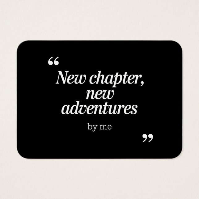 Cartes De Visite Nouveau chapitre, New Adventures Design by Me (Devant)