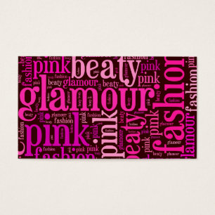 Cartes De Visite Nuage de mots glamour