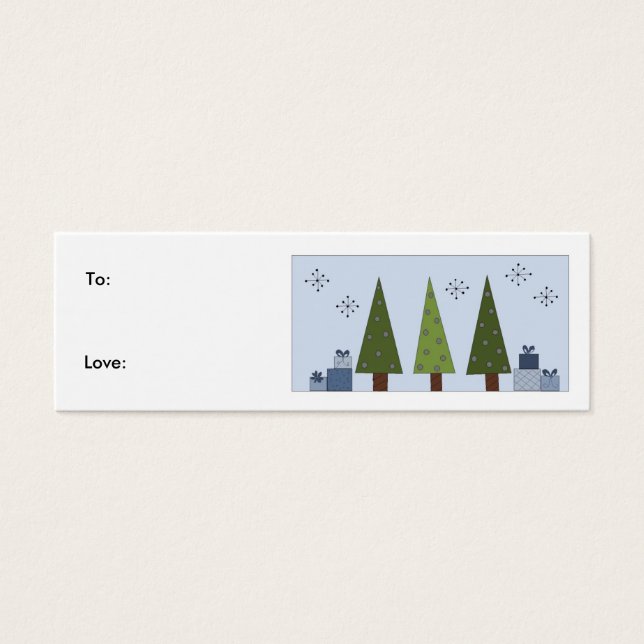 Cartes De Visite Nuances de vert - étiquette cadeau (Devant)