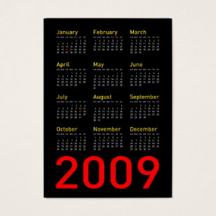Cartes De Visite Obama Memorabilia - Calendrier de poche 2009