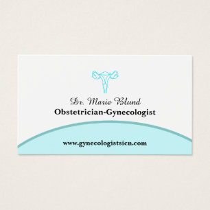 Cartes De Visite OBGYN Turquoise moderne élégant avec code QR