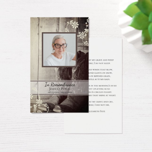 Cartes De Visite Occidentale Cowboy Boots funérailles prière commém (Bureau)