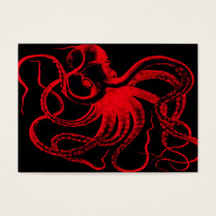 Cartes De Visite Octopus Nautique Steampunk Vintage Kraken Monster