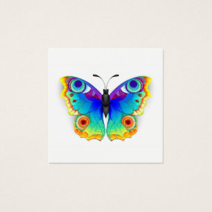 Cartes De Visite Oeil de paon arc-en-ciel