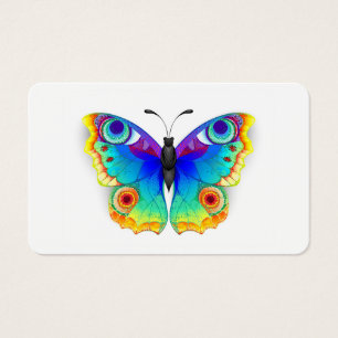 Cartes De Visite Oeil de paon arc-en-ciel