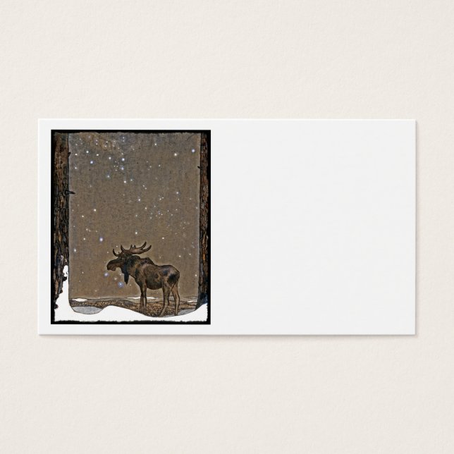 Cartes De Visite Oie dans la neige (Devant)