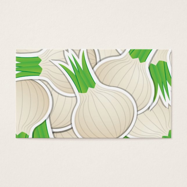 Cartes De Visite Oignons blancs funky (Devant)