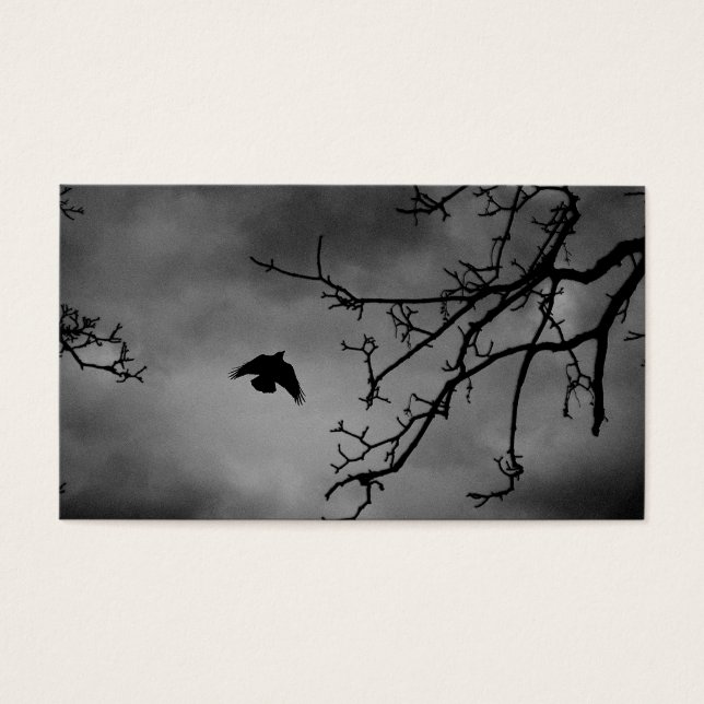 Cartes De Visite Oiseau sombre en vol (Devant)