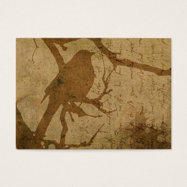Cartes De Visite Oiseau sur une branche (Devant)