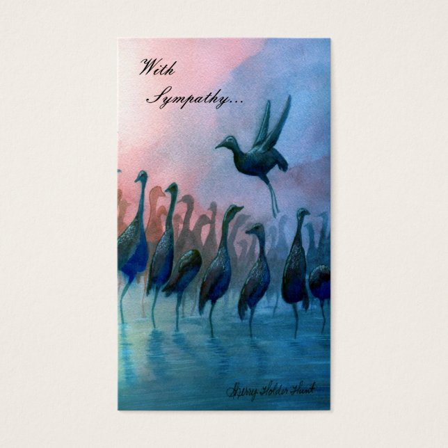 Cartes De Visite Oiseaux D'Eau, Avec Sympathie... - Customisés (Devant)