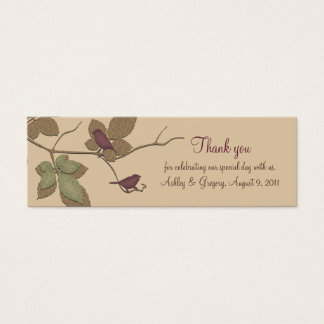 Cartes De Visite Oiseaux et Mariages de automne Feuille Favoriser l