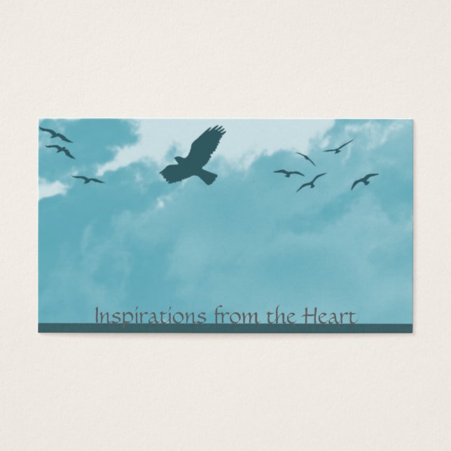 Cartes De Visite oiseaux et nuages (Devant)