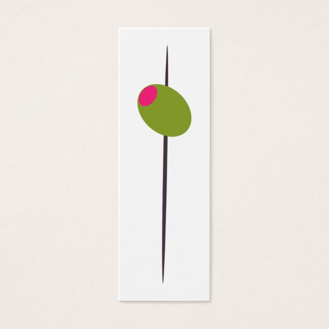 Cartes De Visite Olive pour Fête des mariées Martini (Devant)