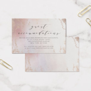 Cartes De Visite Ombre Blush Pink Frost Hébergements Insertion Cart