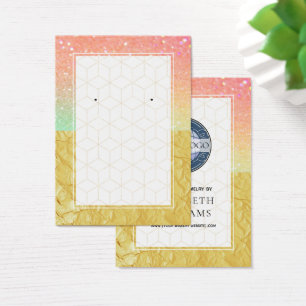 Cartes De Visite Ombre Parties scintillant Gold Arc-en-Ciel Écouteu