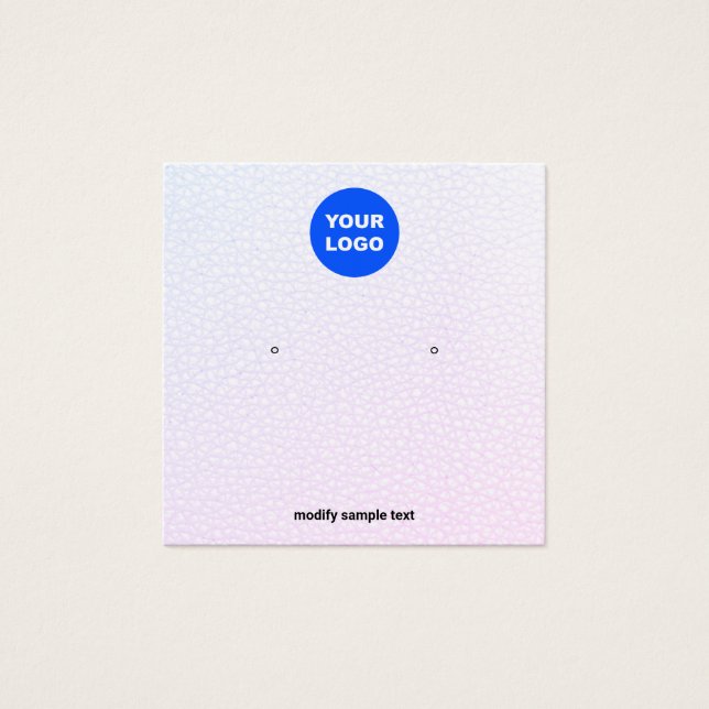 Cartes De Visite Ombre Rose Ajouter Votre Logo Écran D'Oreille (Devant)