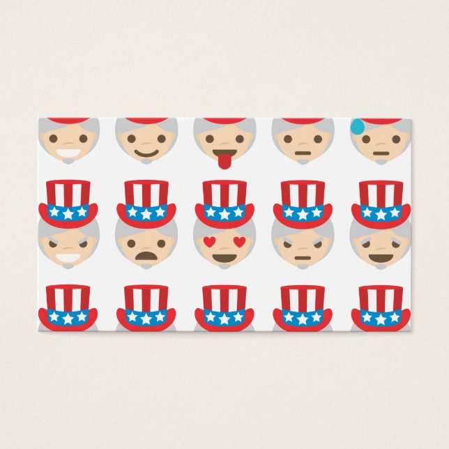 Cartes De Visite oncle sam emoji (Devant)
