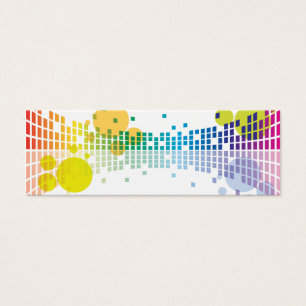 Cartes De Visite ondes sonores arc-en-ciel II abstraites