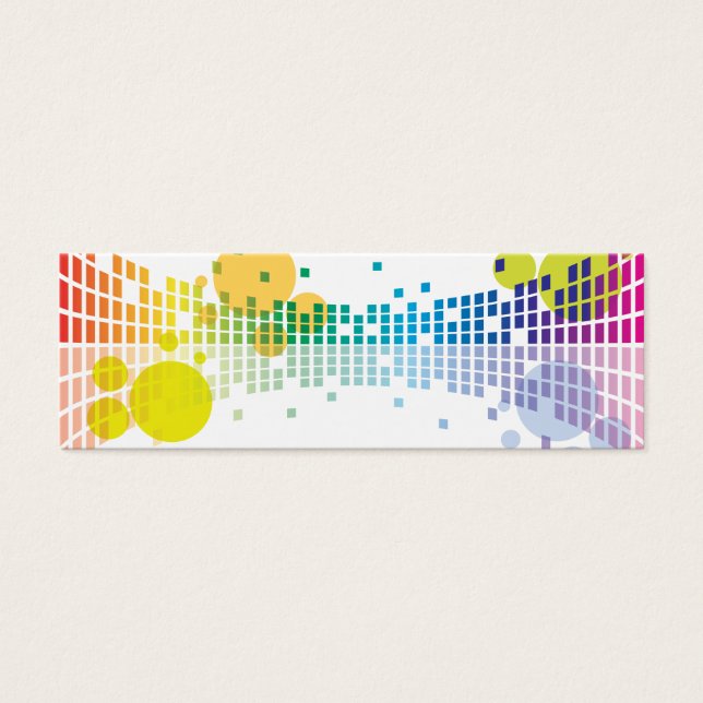 Cartes De Visite ondes sonores arc-en-ciel II abstraites (Devant)