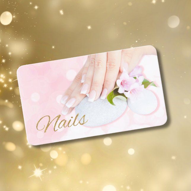 Cartes de visite Ongles Manucure Rose  (Créateur téléchargé)