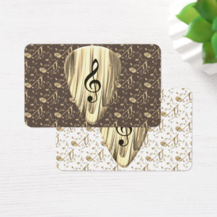 Cartes De Visite Onglet de guitare de notes musicales personnalisée