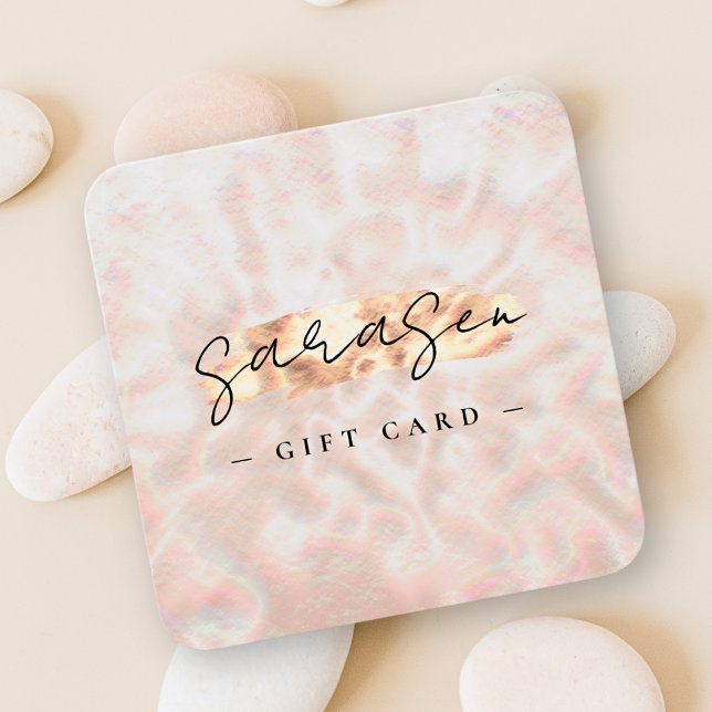 Cartes De Visite Opal Pierre Arrière - plan Certificat cadeau Rose  (Créateur téléchargé)