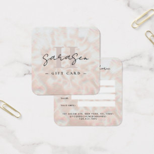 Cartes De Visite Opal Stone Arrière - plan Certificat cadeau Monogr