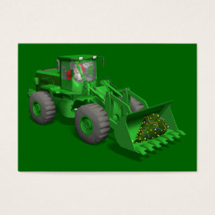 Cartes De Visite Opérateur du bulldozer du Père Noël