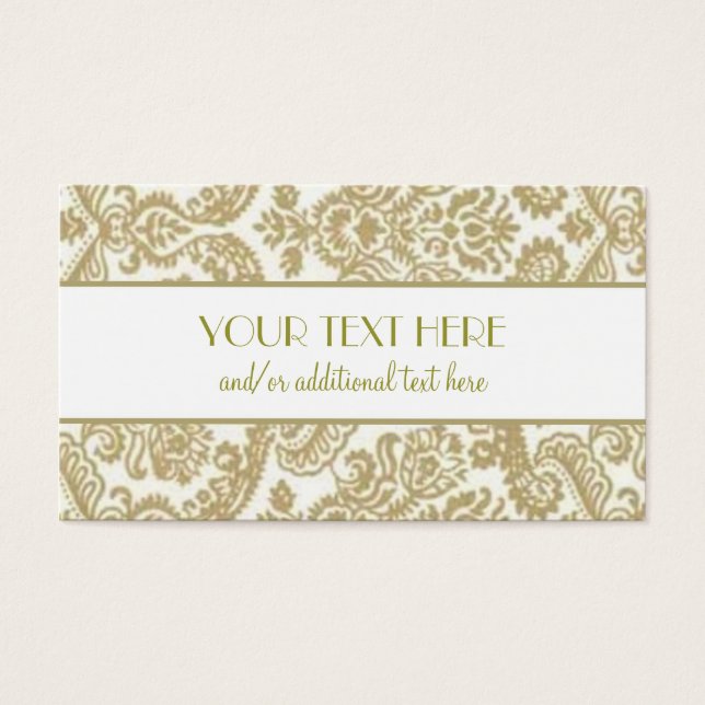Cartes De Visite Or et blanc (Devant)