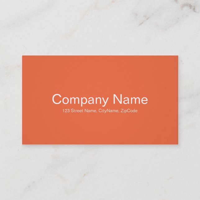 Cartes de visite oranges simples et professionnels (Devant)