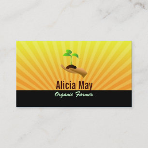 Cartes de visite organiques d'agriculteur