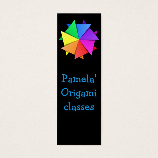 Cartes De Visite origami arc-en-ciel (Devant)