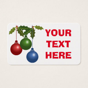 CARTES DE VISITE ORNAMENTS DE NOËL