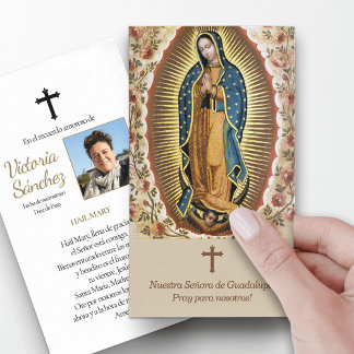 Cartes De Visite Our Lady of Guadalupe 3 Spanish Prayer Cards
