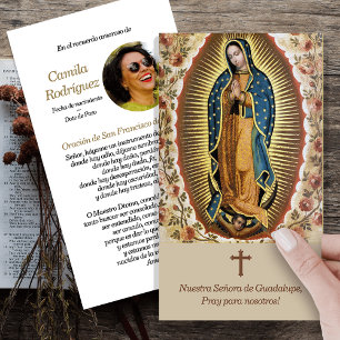 Cartes De Visite Our Lady of Guadalupe 5 Spanish Prayer Cards