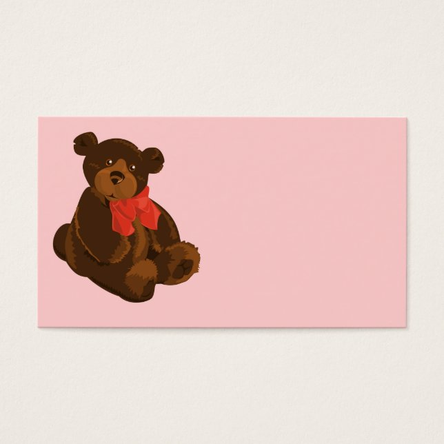 Cartes De Visite Ours de caricature mignon (Devant)