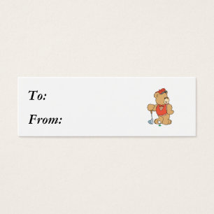 Cartes De Visite Ours de golf mignon