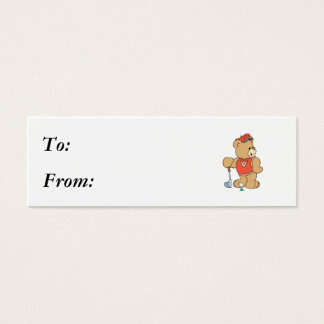 Cartes De Visite Ours de golf mignon