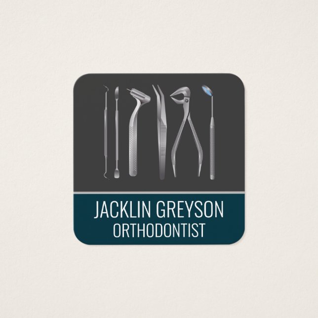 Cartes De Visite Outils dentaires (Devant)